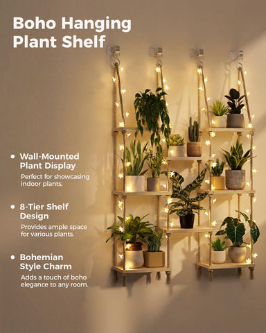 Bamworld estantería con plantas y objetos que maximiza almacenamiento