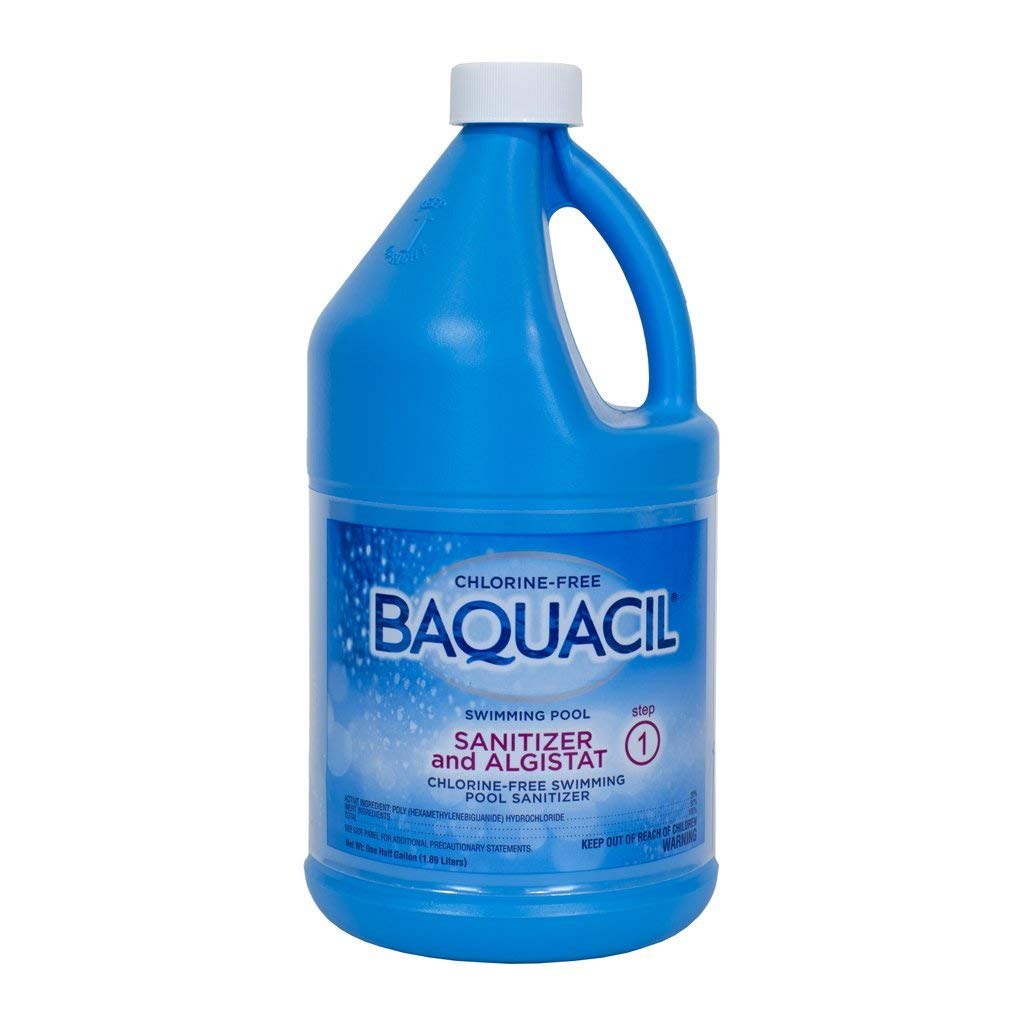 Baquacil botella frontal medio galón, protección sin cloro para piscinas