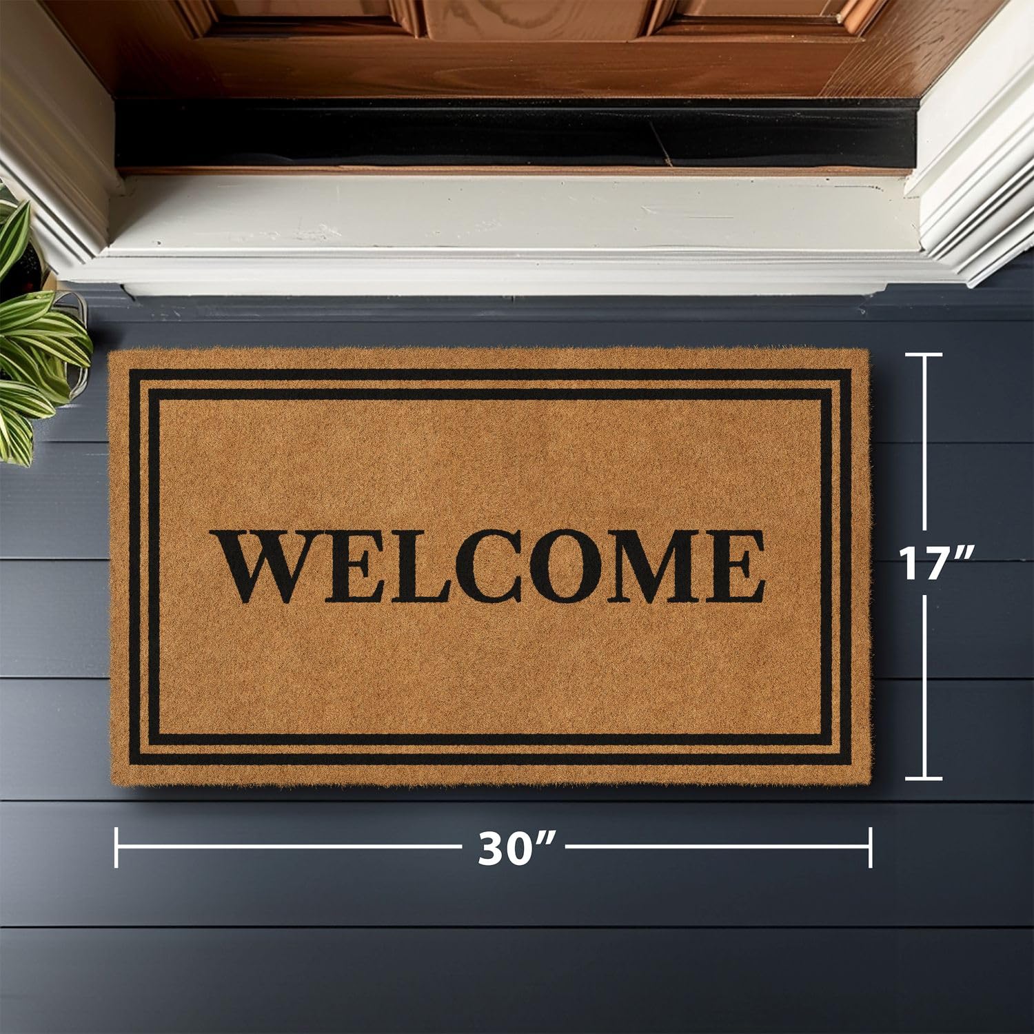 Barnyard Designs felpudo en mudroom atrapando barro antes del interior
