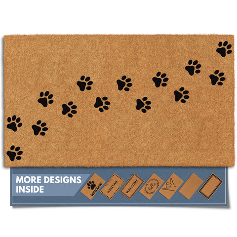 Barnyard Designs felpudo frontal con huellas, añade bienvenida y protección