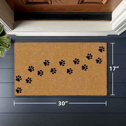 Barnyard Designs felpudo junto a puerta para comparar tamaño, ajuste ideal