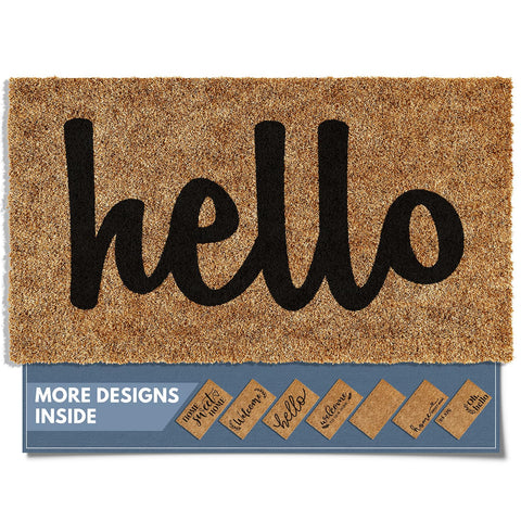 Barnyard Designs felpudo frente con letras grandes, bienvenida visible
