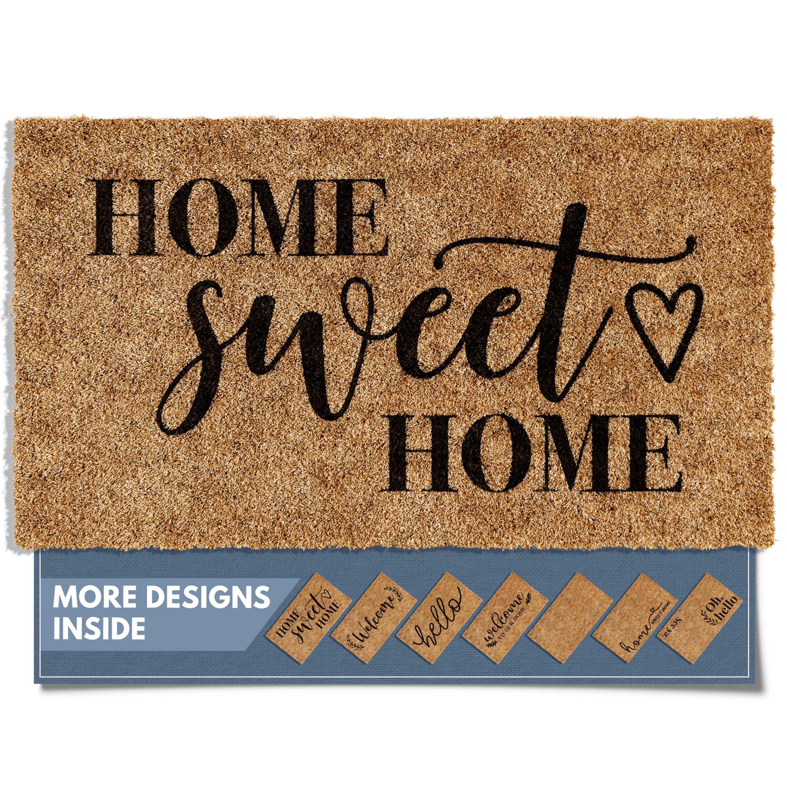 Barnyard Designs felpudo frontal Home Sweet Home con bienvenida visible