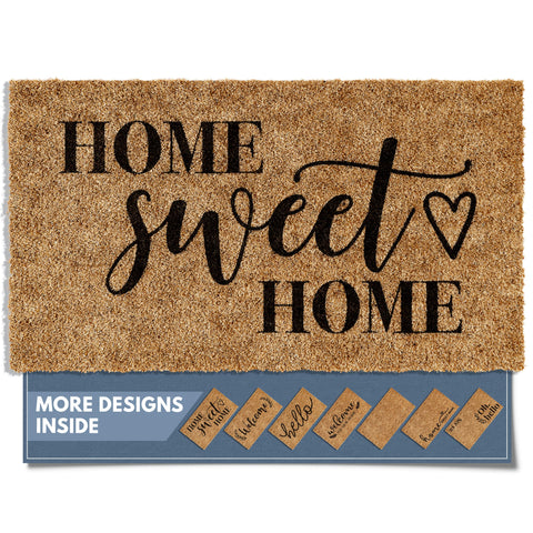Barnyard Designs felpudo frontal Home Sweet Home con bienvenida visible