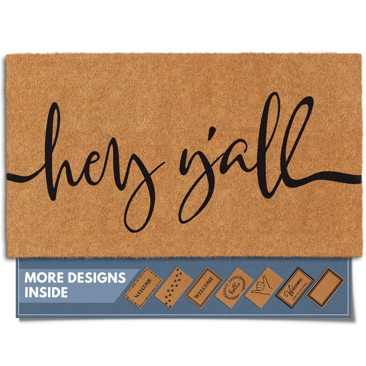Barnyard Designs felpudo frontal 'Y'all' que embellece la entrada