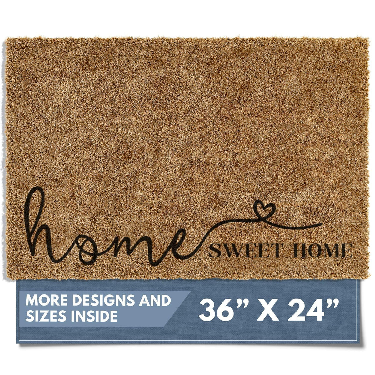 Barnyard Designs felpudo frontal con texto Home Sweet Home, entrada acogedora