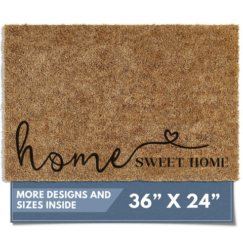 Barnyard Designs felpudo frontal con texto Home Sweet Home, entrada acogedora