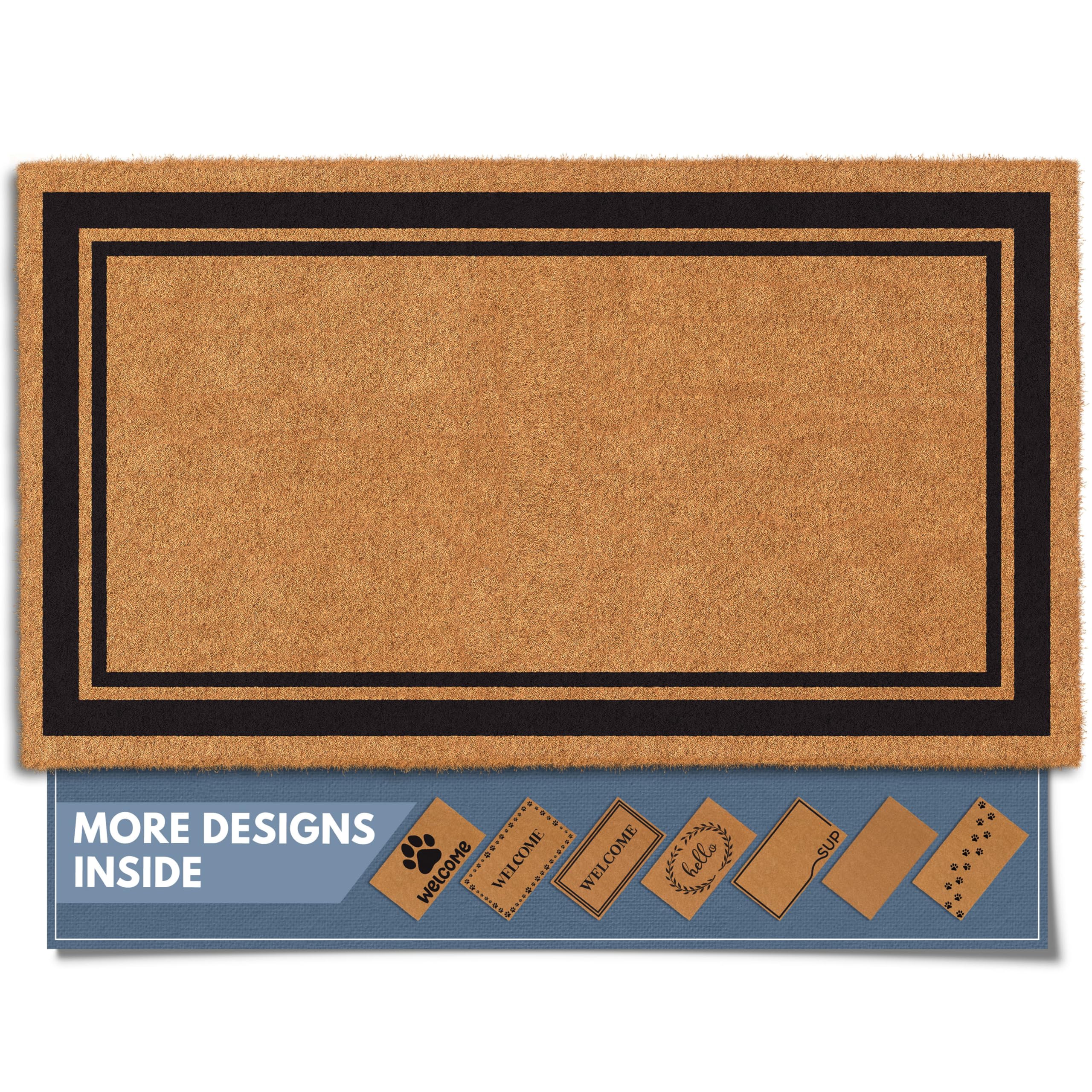 Barnyard Designs felpudo frontal de coir, aspecto natural y elegante