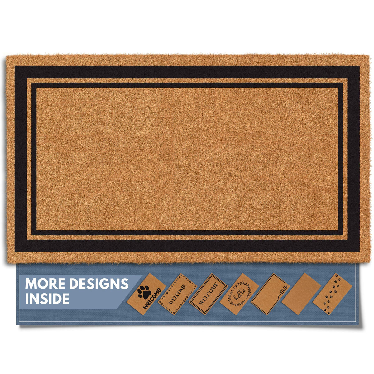 Barnyard Designs felpudo frontal de coir, aspecto natural y elegante