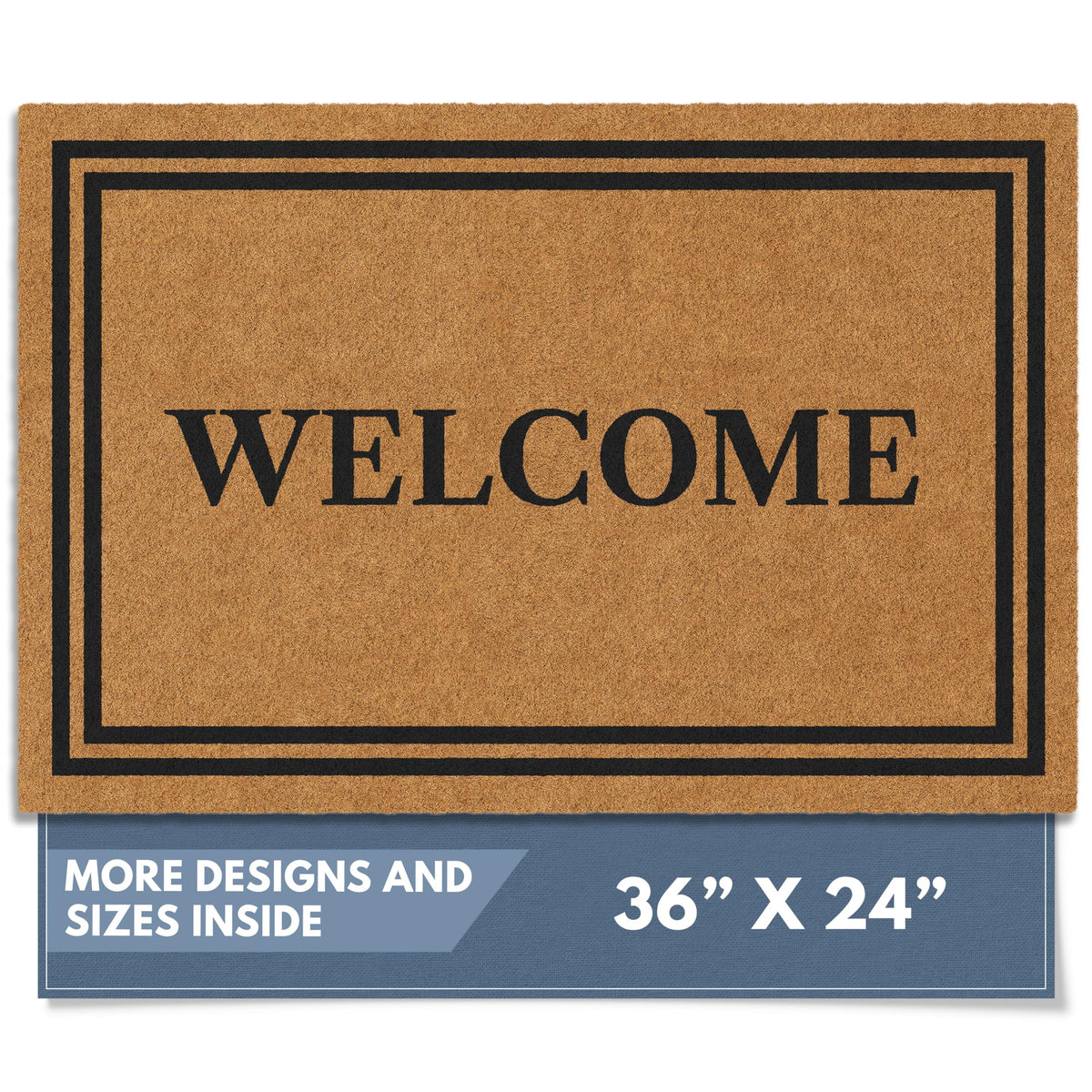 Barnyard Designs felpudo frontal con "Welcome" añade bienvenida y limpieza