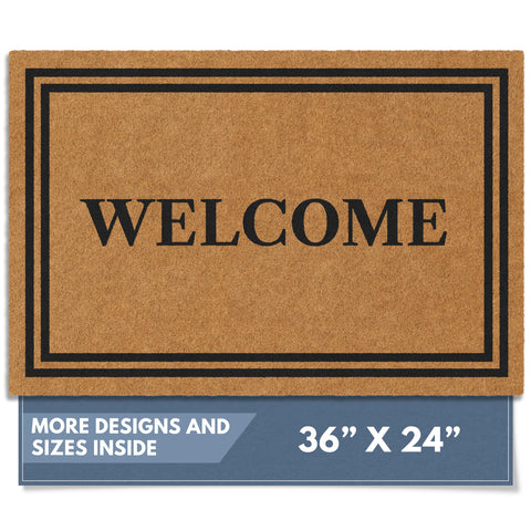 Barnyard Designs felpudo frontal con "Welcome" añade bienvenida y limpieza
