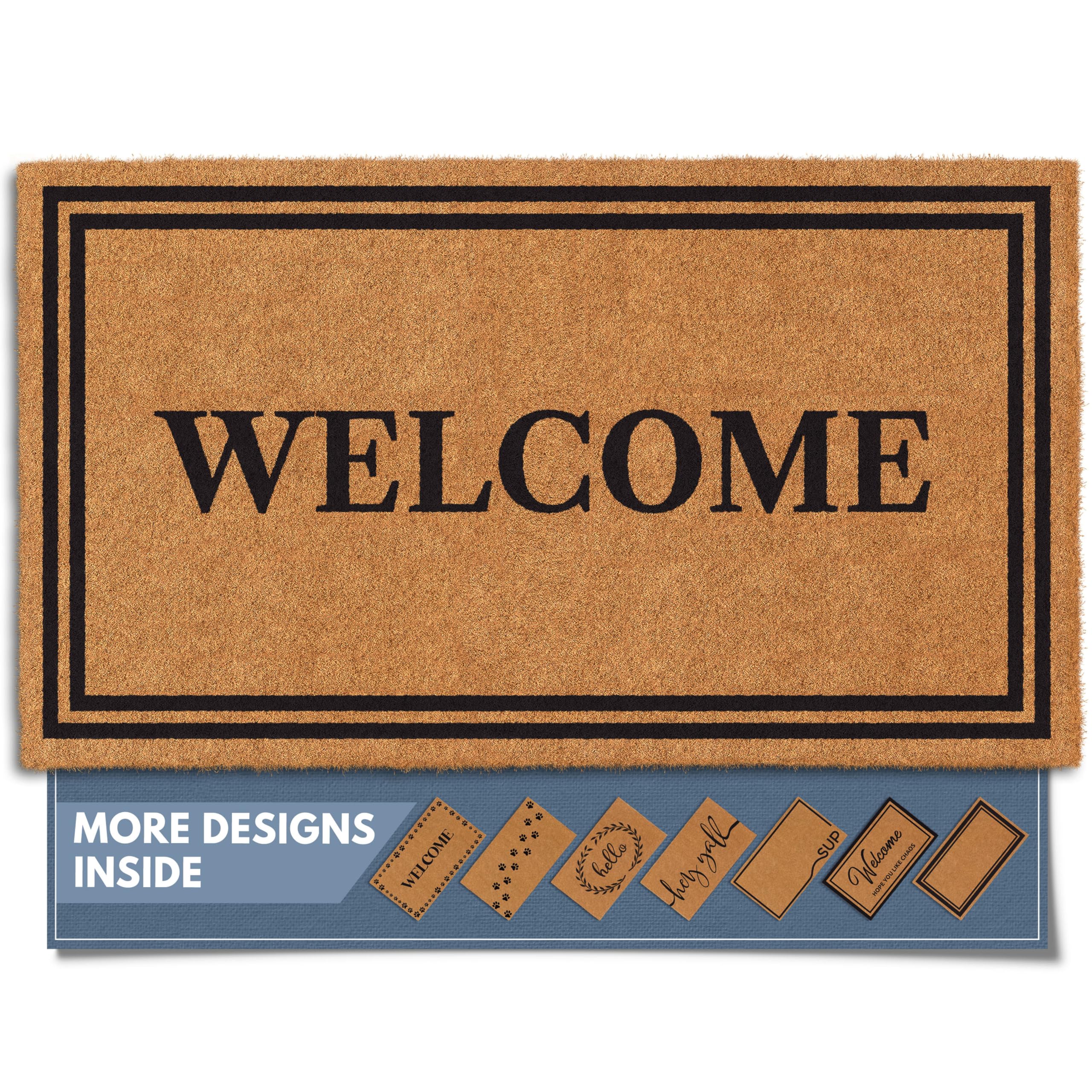 Barnyard Designs vista frontal del felpudo que da una bienvenida cálida