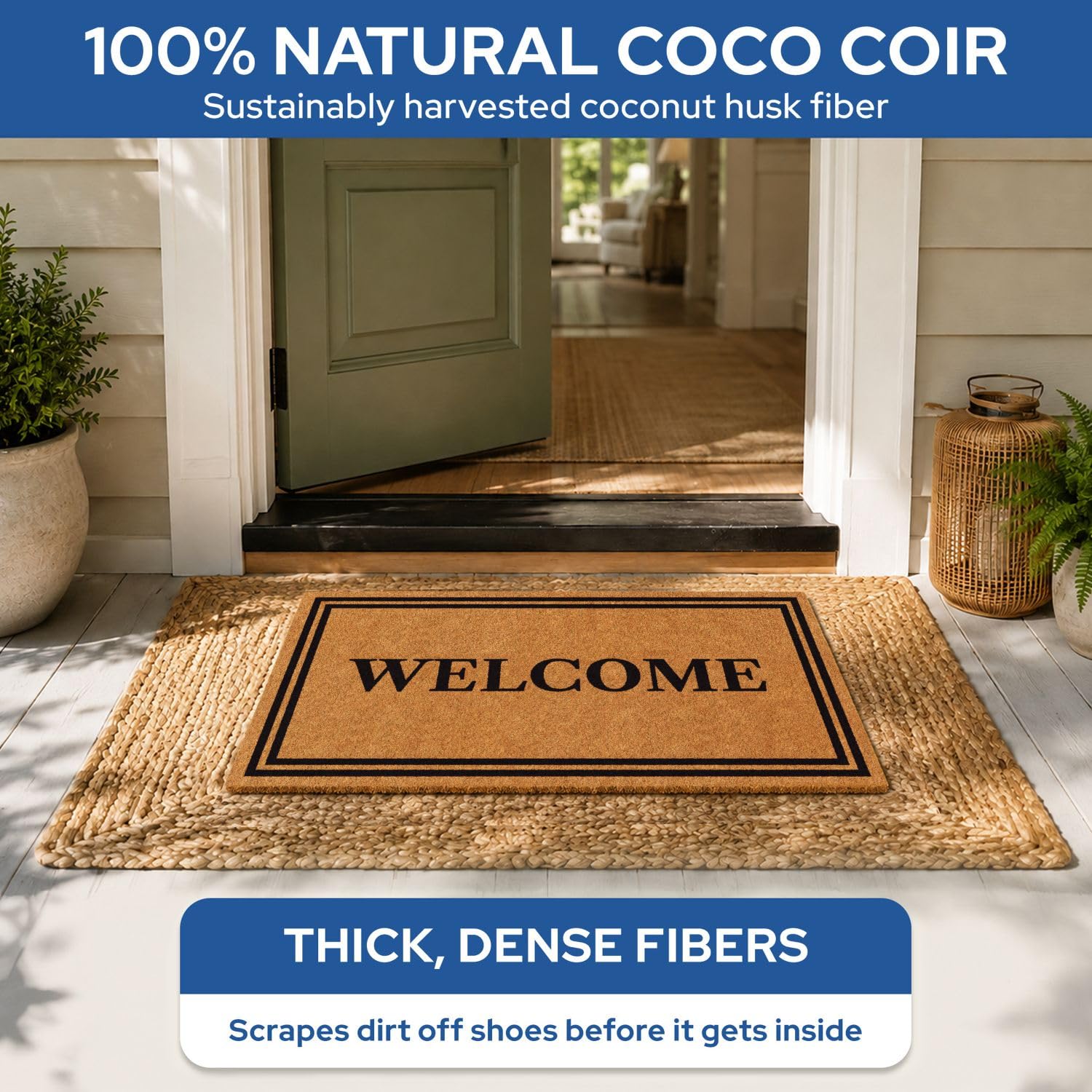 Barnyard Designs textura de cerdas de coco que elimina suciedad eficazmente