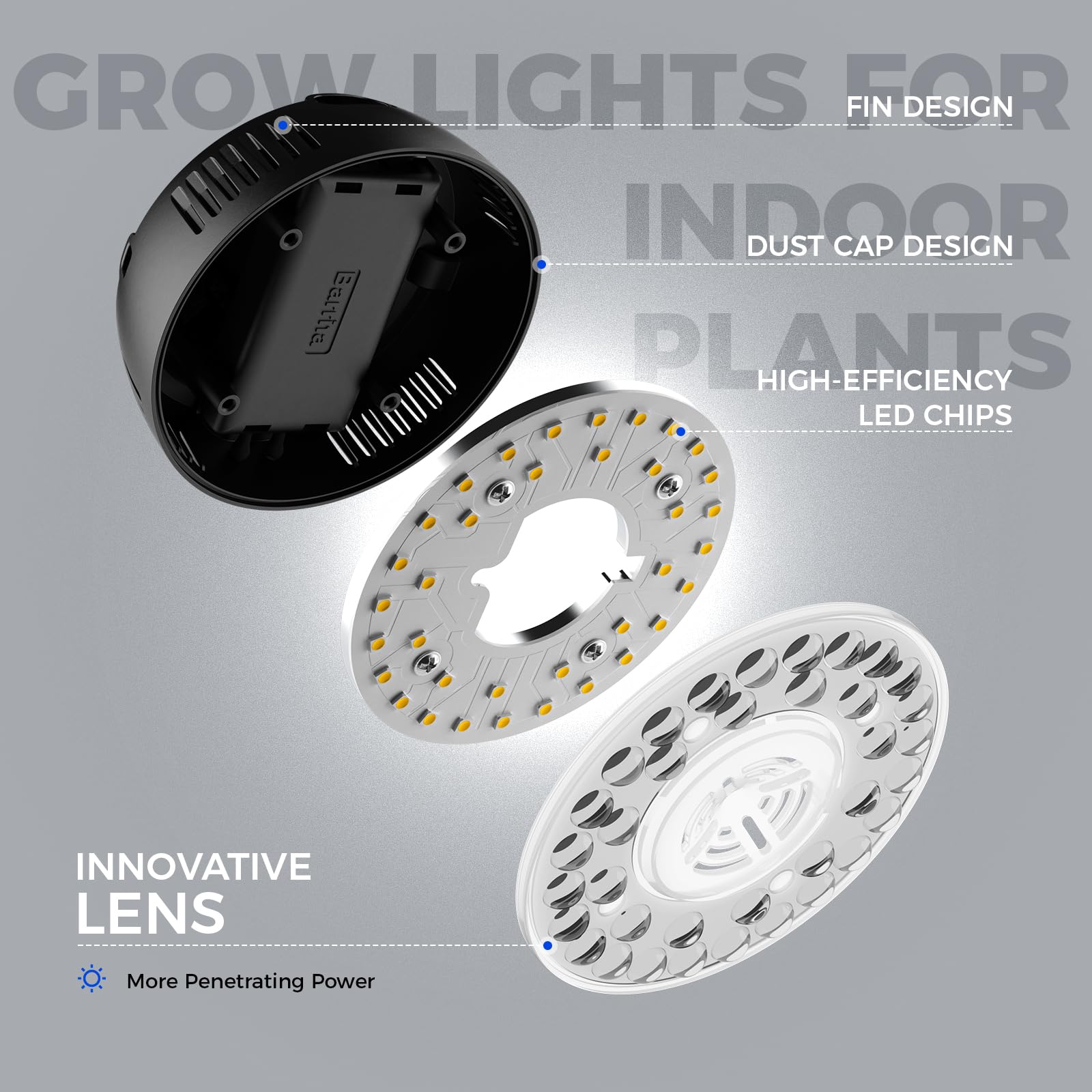Barrina Orbgrow cables incluidos listos para configurar diferentes distancias