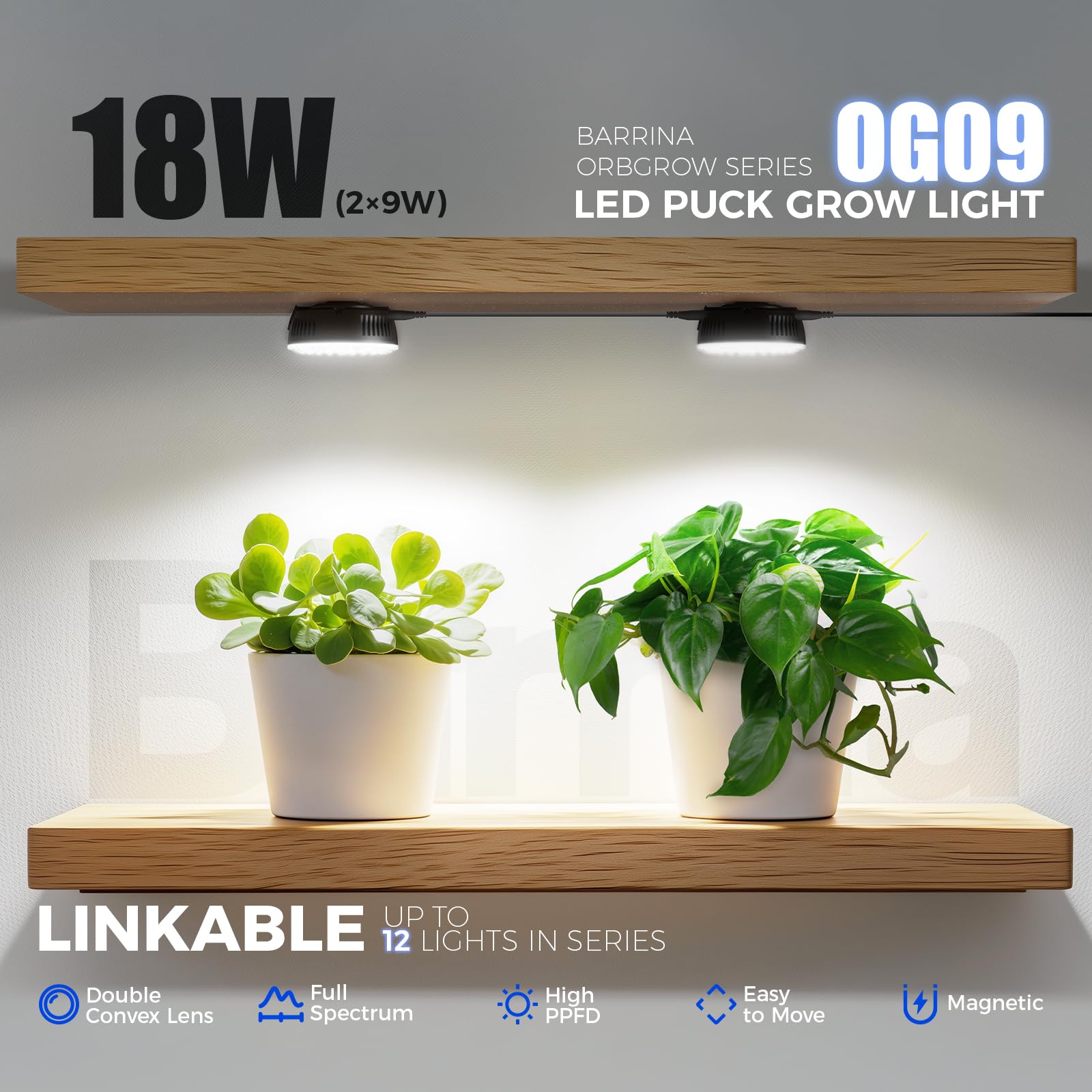 Barrina Orbgrow OG09 detalle de la lente que mejora penetración y cobertura