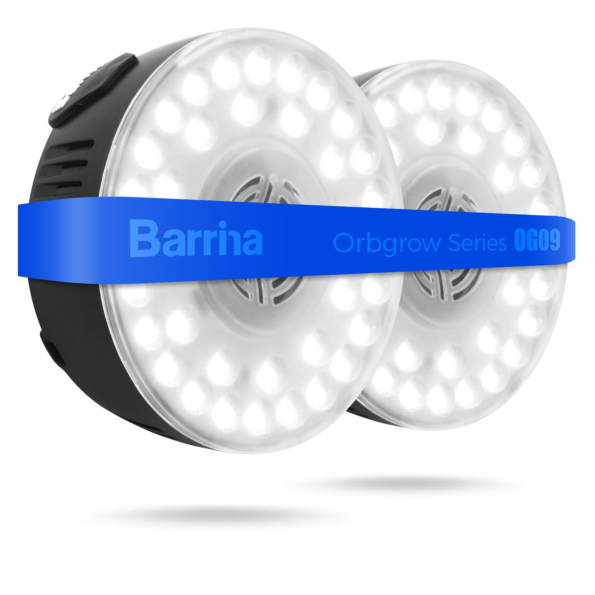 Barrina Orbgrow OG09 frontal del pack mostrando diseño compacto y ahorro de espacio