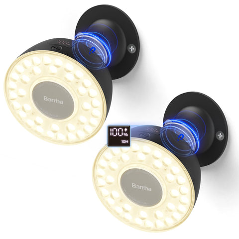 barrina orbgrow vista frontal del puck con luz potente