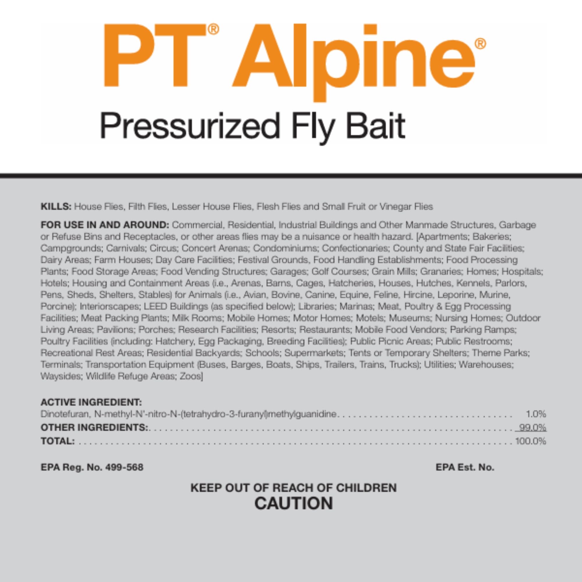 BASF PT Alpine colocado sobre cartón para cebo demostrando método recomendado