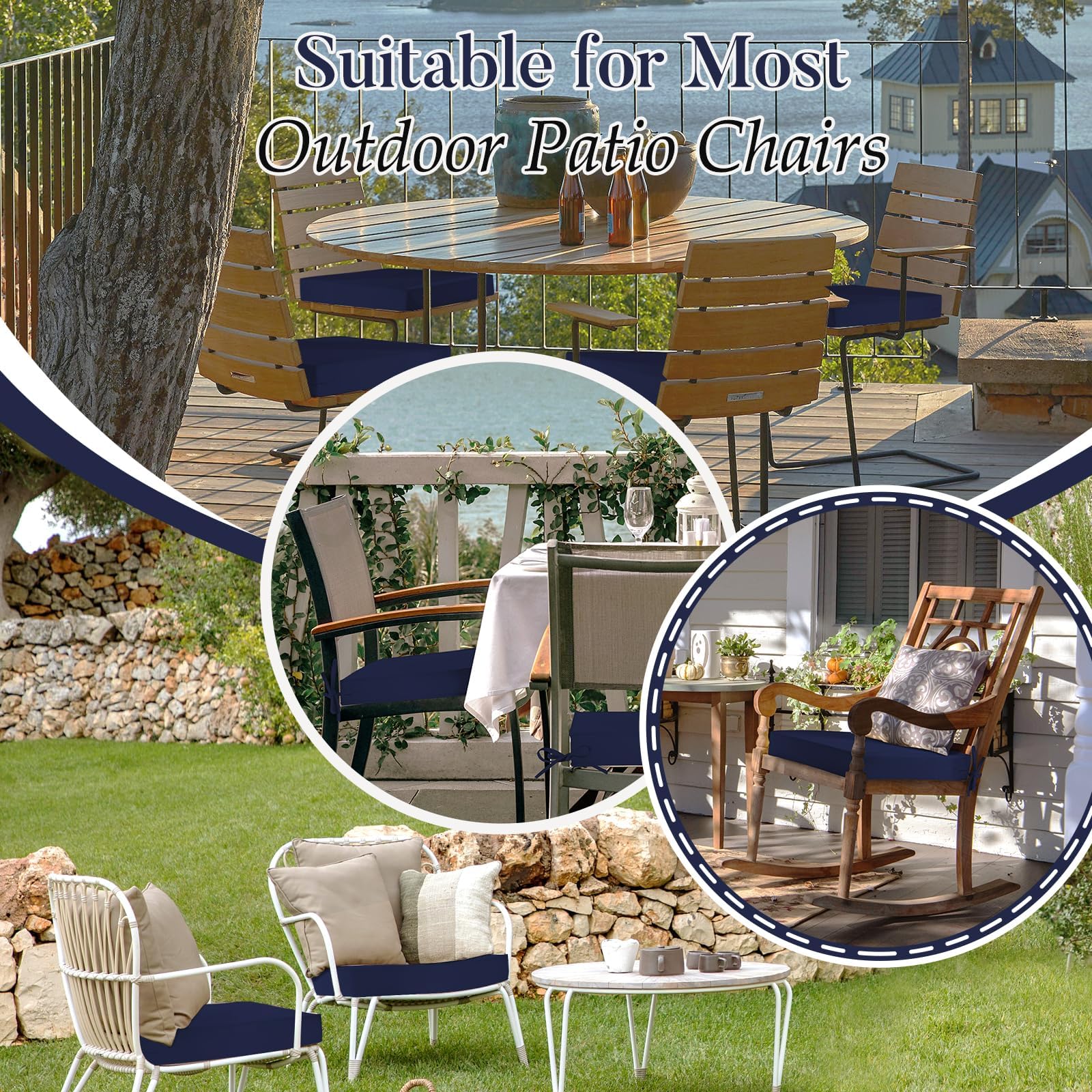 Basic Beyond escenario en jardín con mesa, aporta estilo y confort al espacio exterior