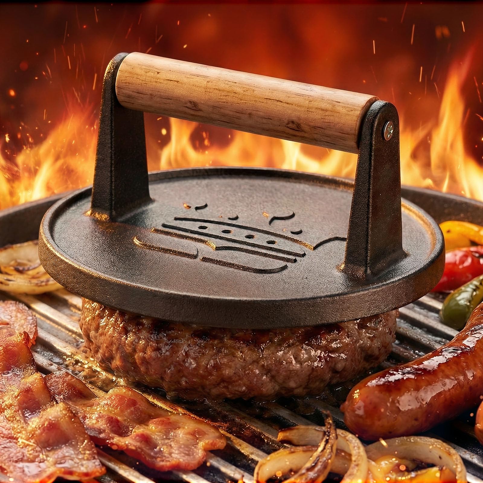 Basinel en parrilla al aire libre mostrando uso en ambiente lifestyle