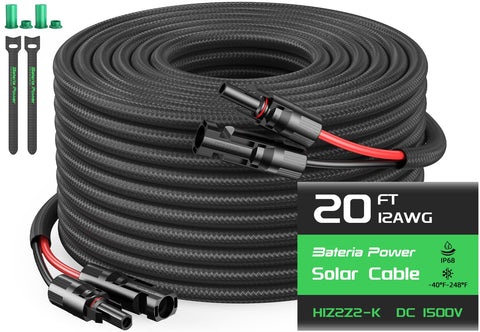 Bateria Power frente del kit mostrando cables y conectores robustos, claro para instalación