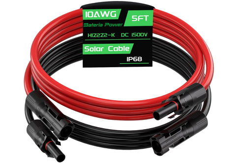 Bateria Power vista frontal del cable con conectores, garantía de conexión segura