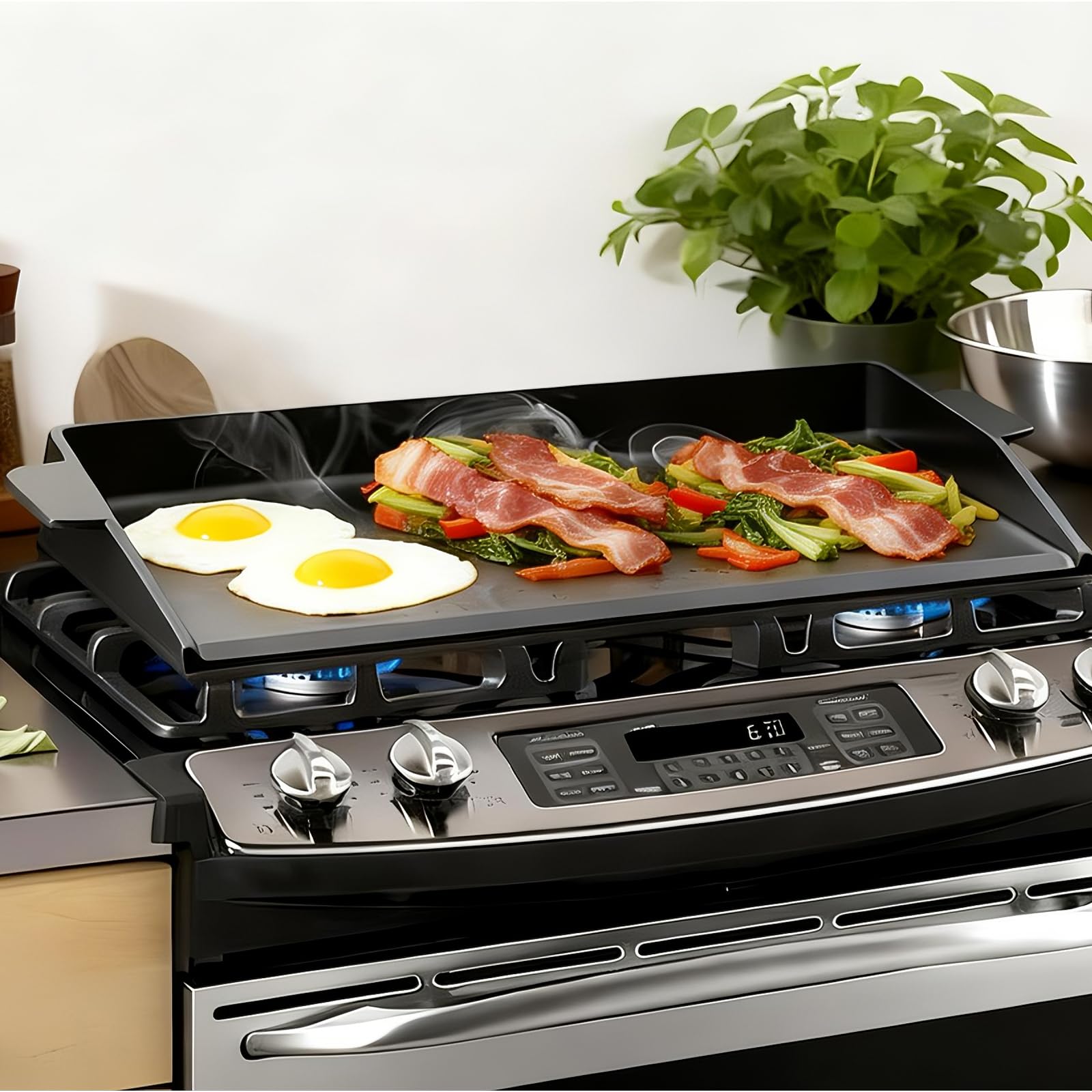 BBQ Future canal recogegrasas y laterales altos para evitar salpicaduras