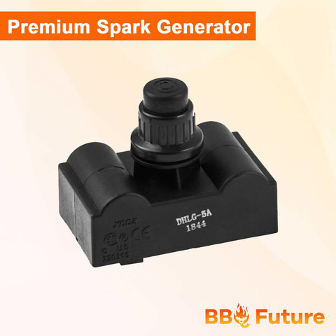 BBQ Future en uso encendiendo cuatro quemadores más lateral sin esfuerzo