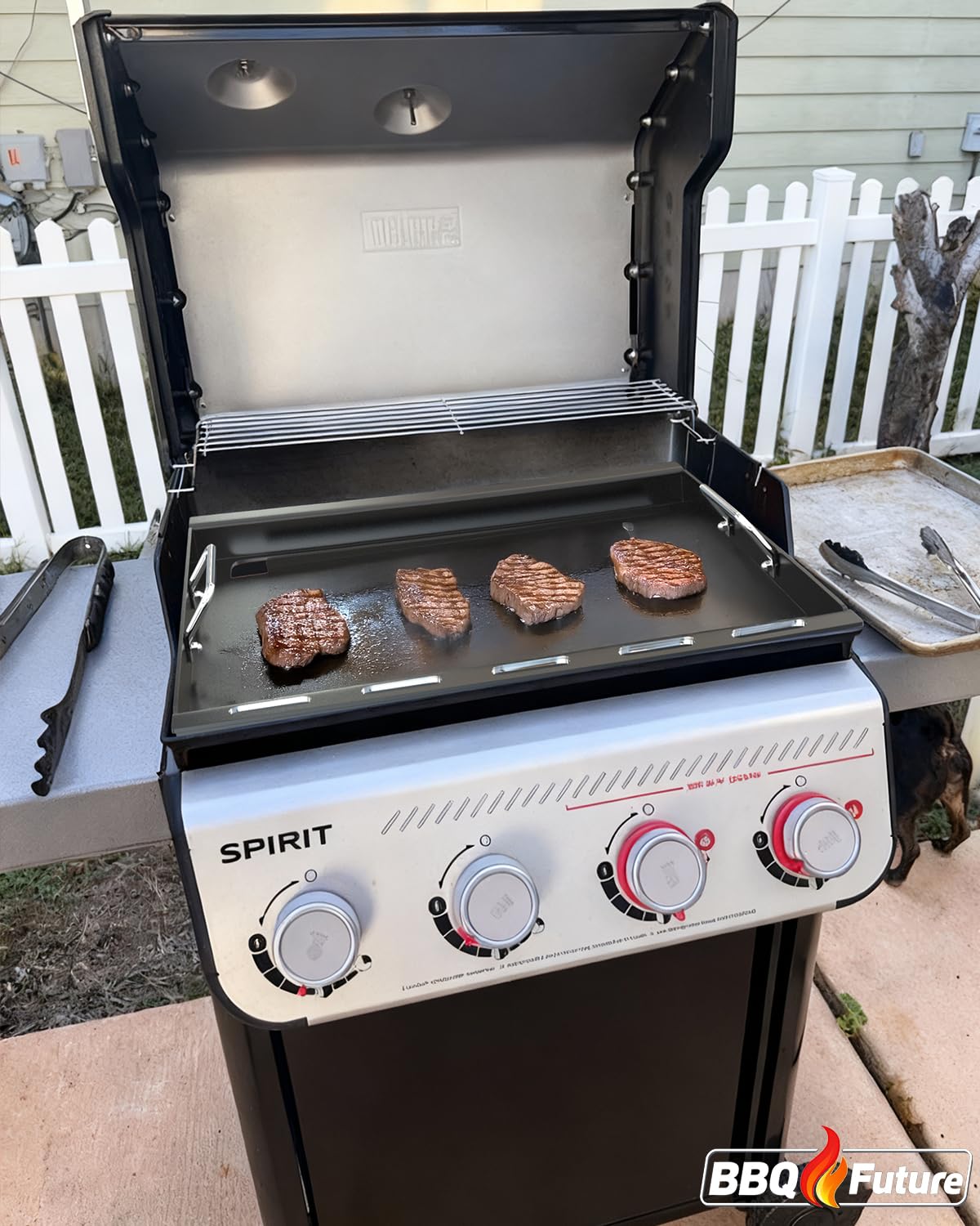BBQ Future guantes de silicona y tornillería incluidos, manejo seguro