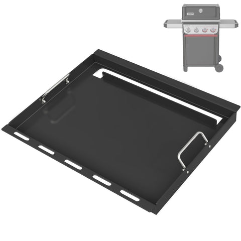 BBQ Future plancha frontal mostrando forma y dimensiones, mejora la cocción