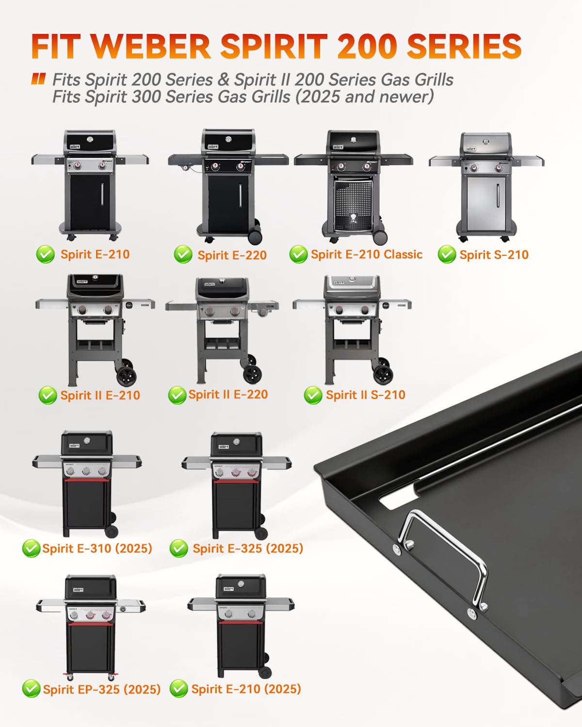 BBQ Future guantes de silicona y tornillos incluidos listos para instalar