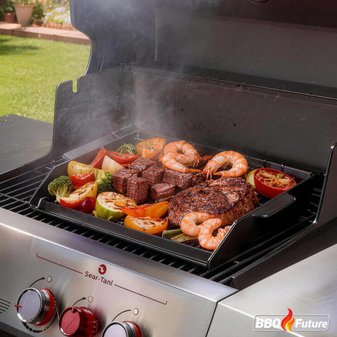 BBQ Future plancha en horno con pizza artesana logrando corteza crujiente
