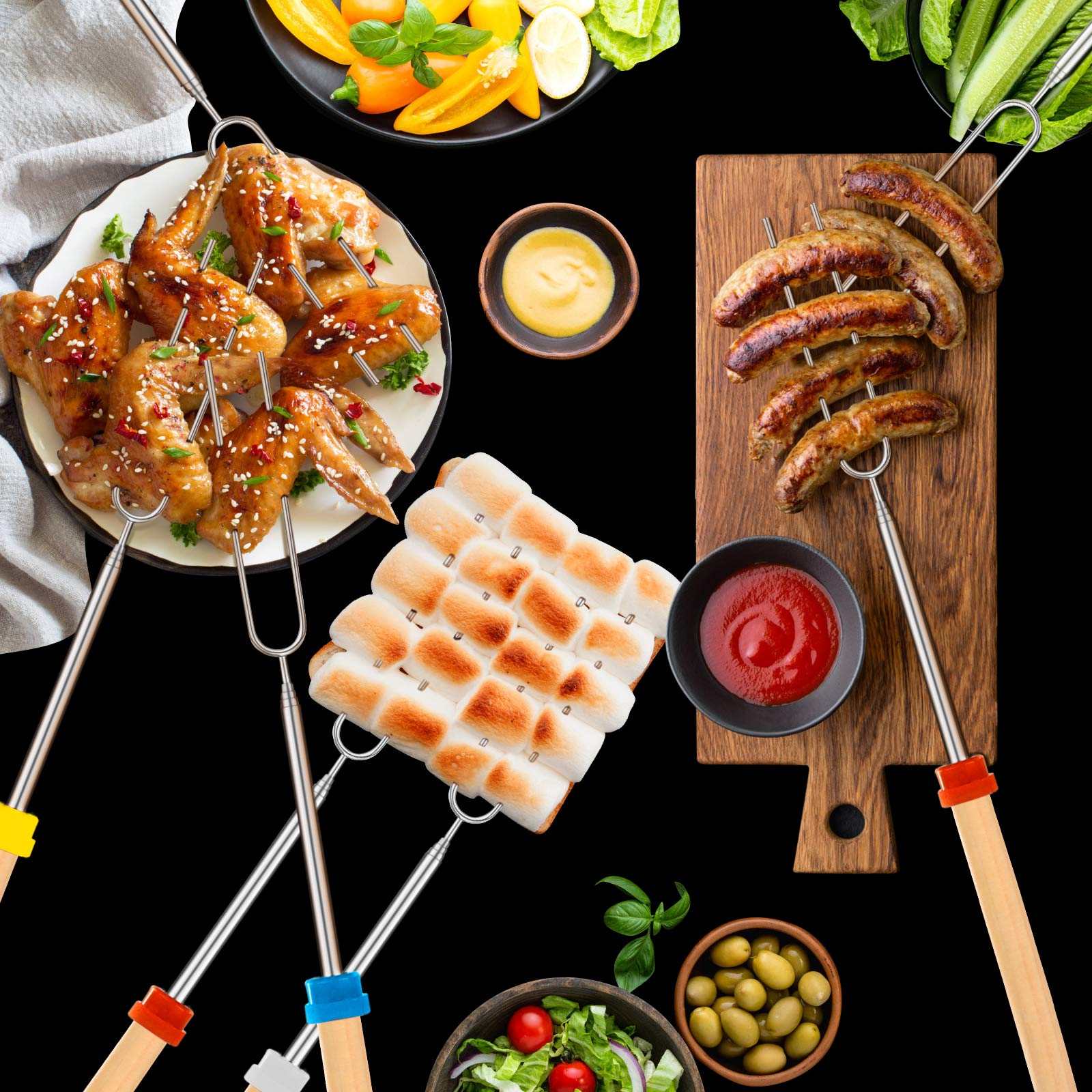 BBQStyle comparación de tamaño con una mano para mostrar escala y alcance