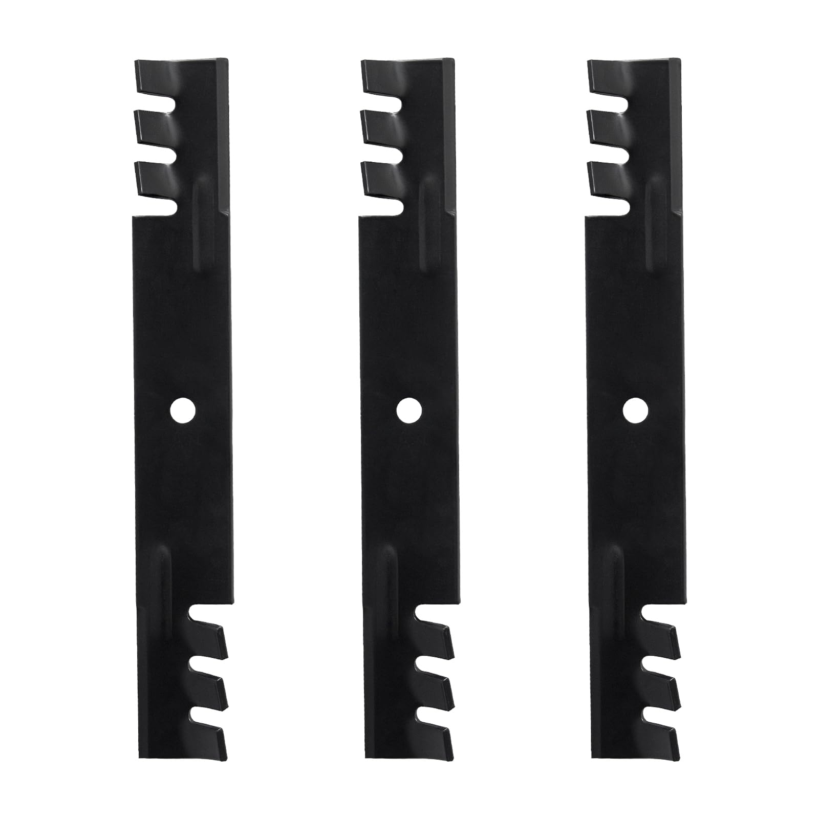 BCQNXX vista frontal del pack de tres cuchillas para deck 52" mayor durabilidad