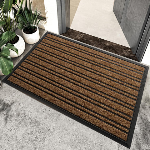 BEHERO felpudo frontal beige marrón con diseño elegante y práctico