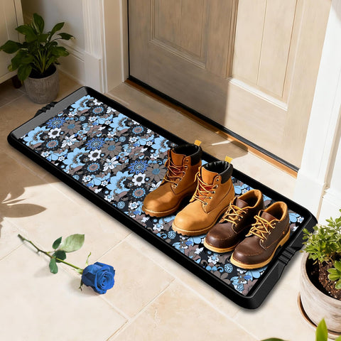 BEHERO vista frontal del tapete velvet bloom muestra protección organizada