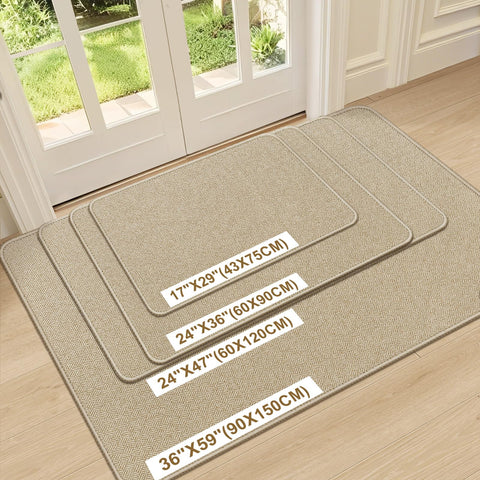 BEISIFLOOR comparación de tamaño 24x47 pulgadas para visualizar escala en el hogar