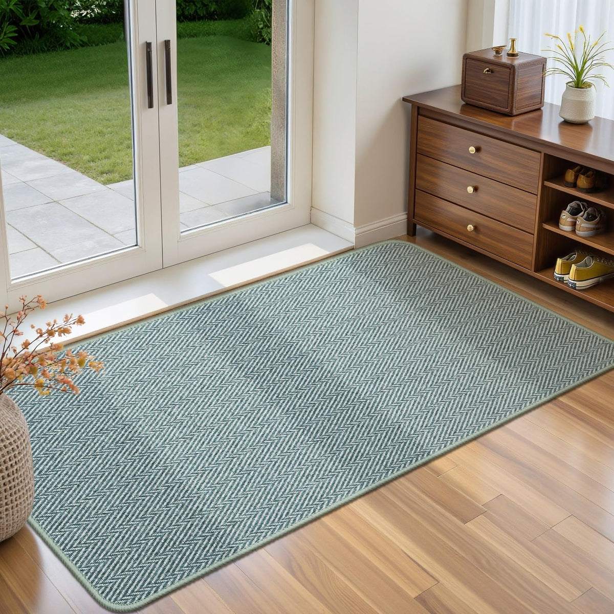 BEISIFLOOR vista frontal del felpudo mostrando diseño y ajuste
