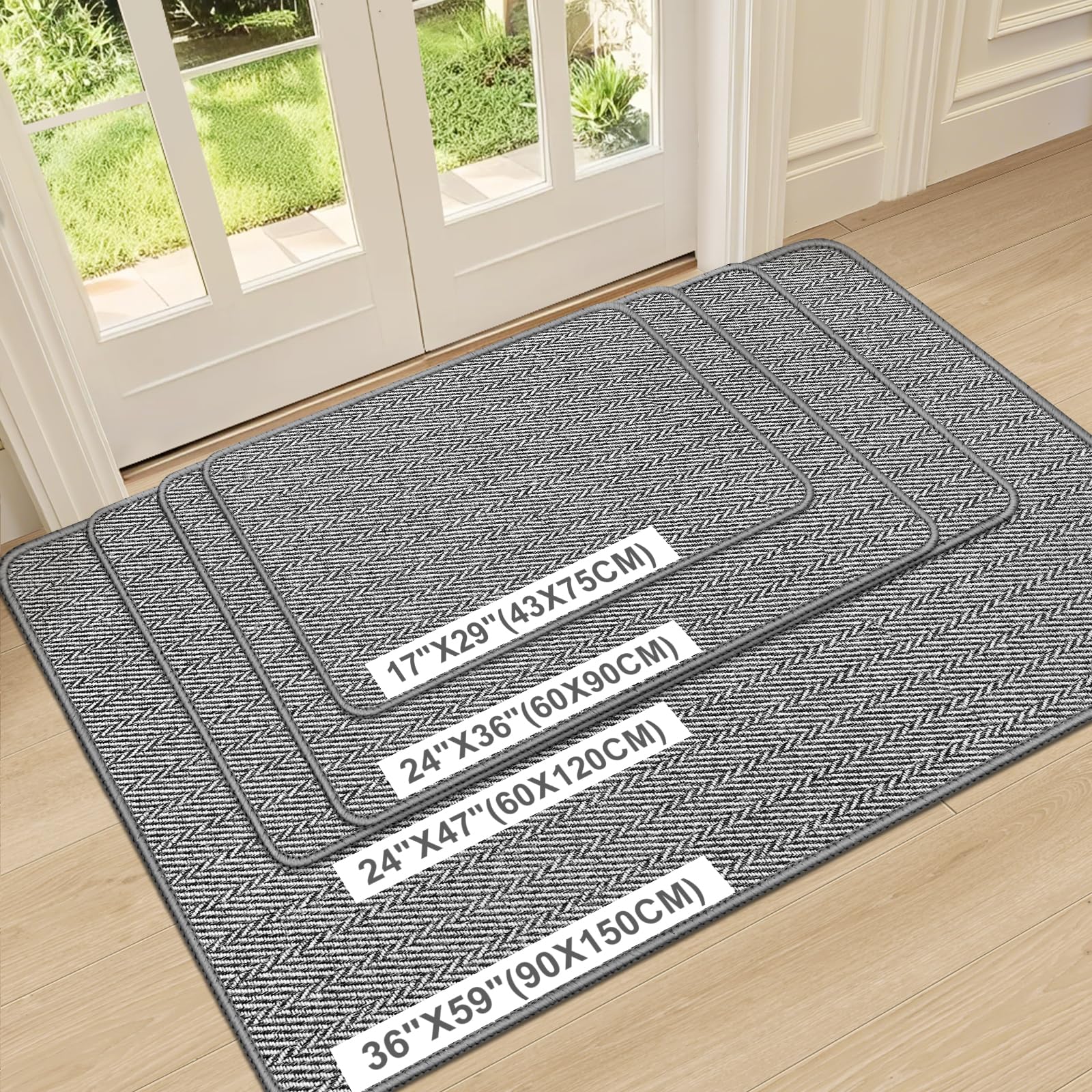 BEISIFLOOR textura espiga en primer plano, elimina suciedad eficazmente