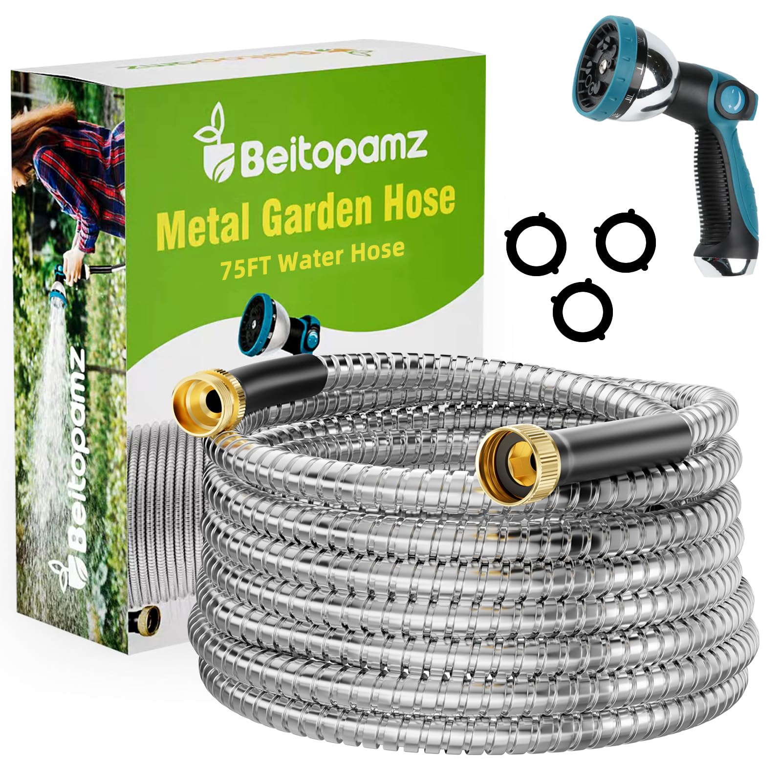 beitopamz manguera frontal con empaque mostrando longitud y diseño resistente