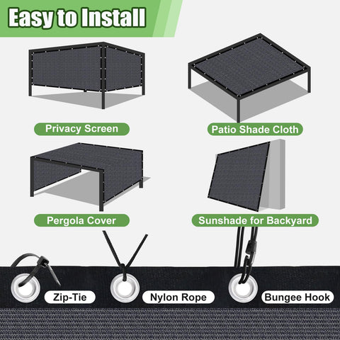 BELLE DURA accesorios incluidos cuerdas y ganchos para instalación rápida