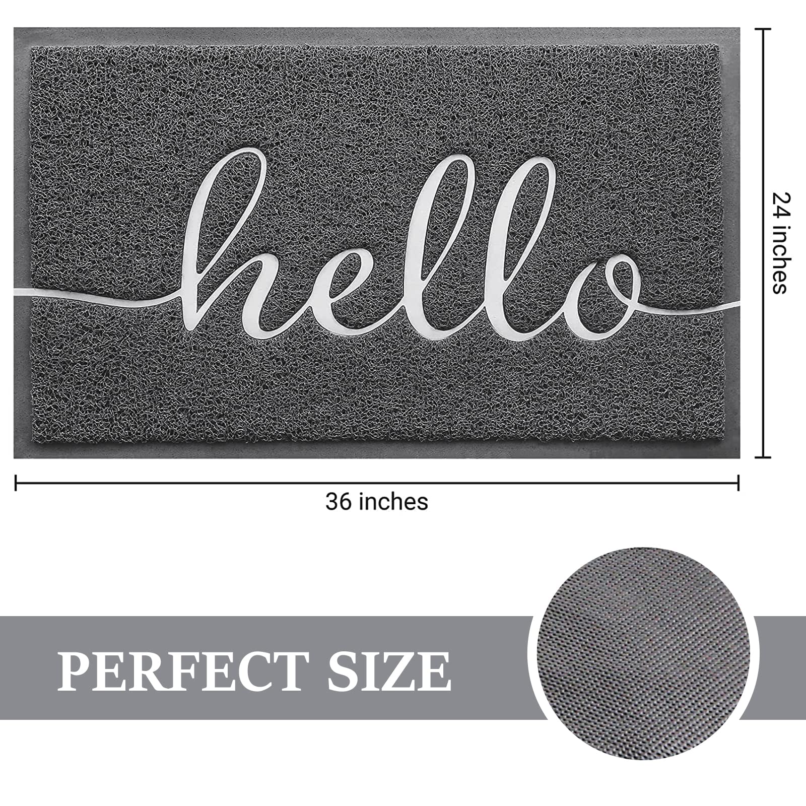 BeneathYourFeet primer plano del relieve 'hello' reteniendo suciedad eficientemente