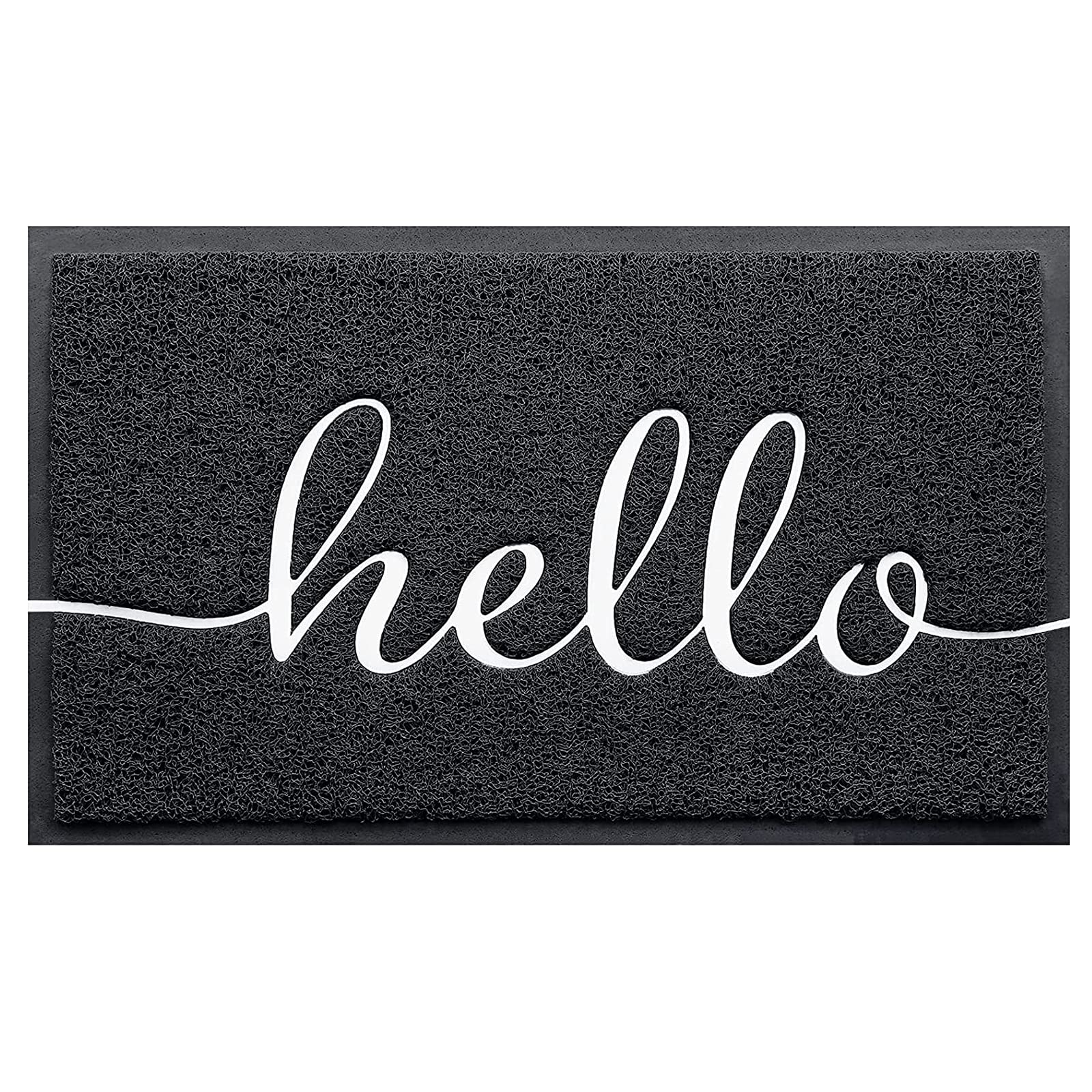 BeneathYourFeet felpudo frontal mostrando diseño "hello" y bienvenida duradera
