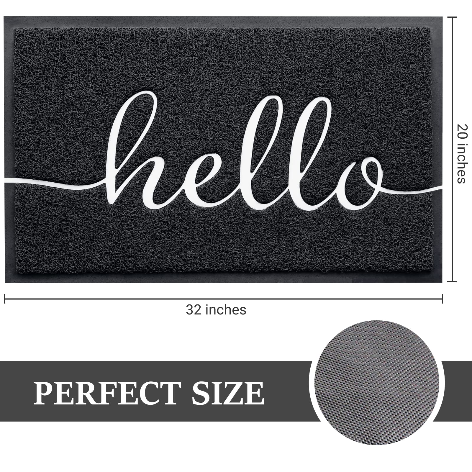 BeneathYourFeet primer plano del relieve en PVC que atrapa suciedad eficazmente