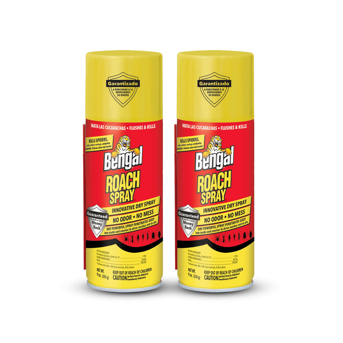 Bengal aerosol frente del envase mostrando su diseño y uso preciso