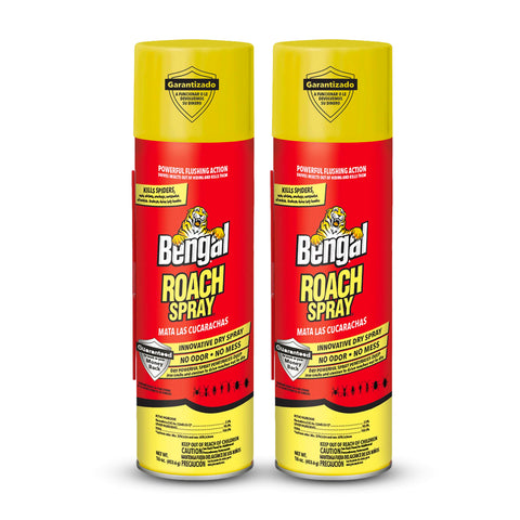 Bengal aerosol frente del envase mostrando diseño y tamaño útil