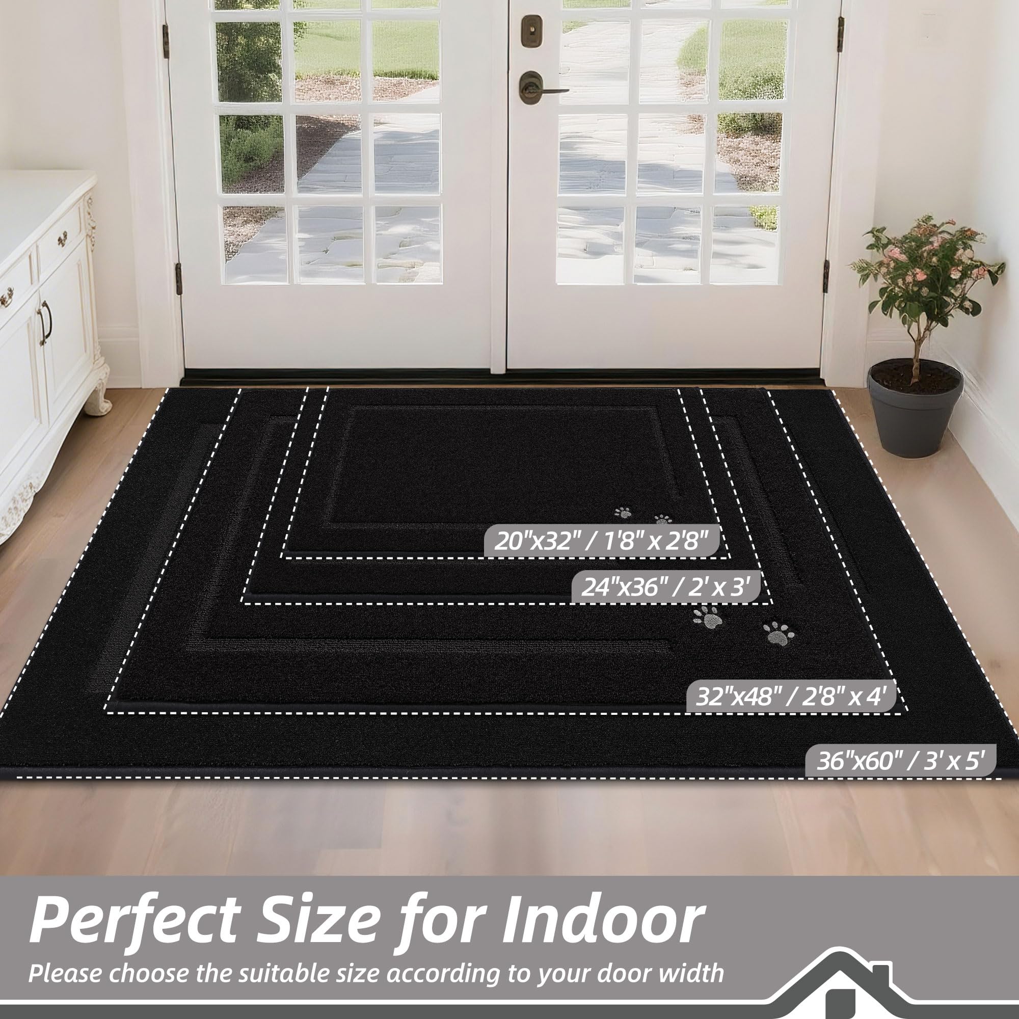 BEQHAUSE detalle de textura de fibra suave, cómodo para patas y pies descalzos
