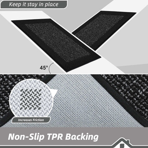BEQHAUSE felpudo colocado en la entrada, evita que el barro llegue al interior