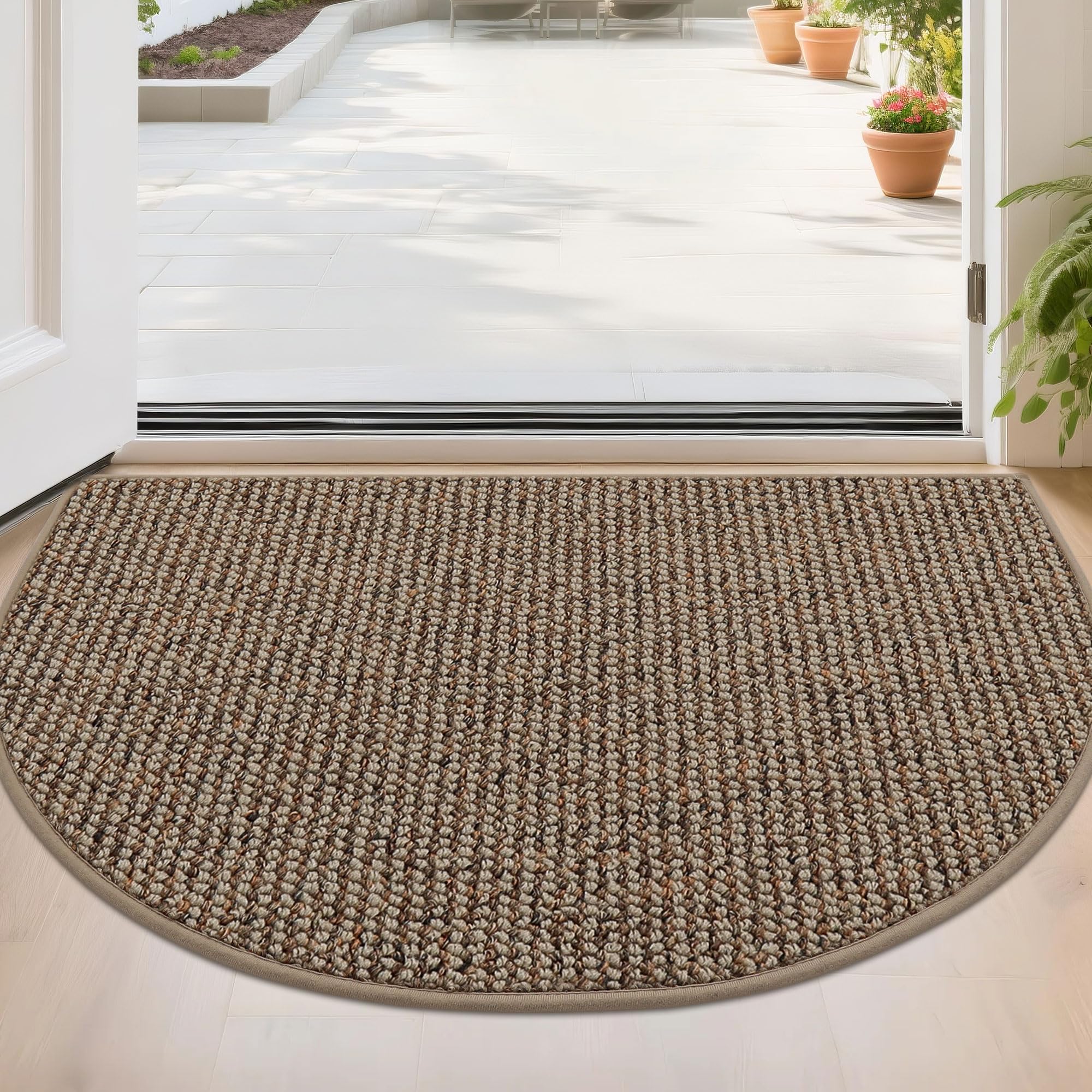 BEQHAUSE felpudo frontal 24x36 taupe atrapa suciedad