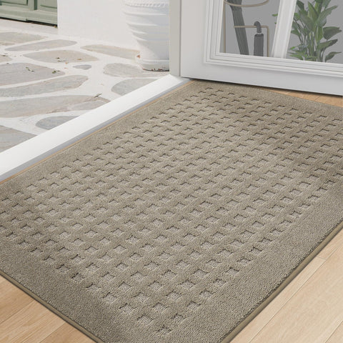 BEQHAUSE vista frontal del felpudo 32x48 absorbe suciedad